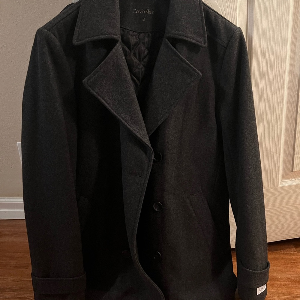 Calvin Klein Gray Peacoat